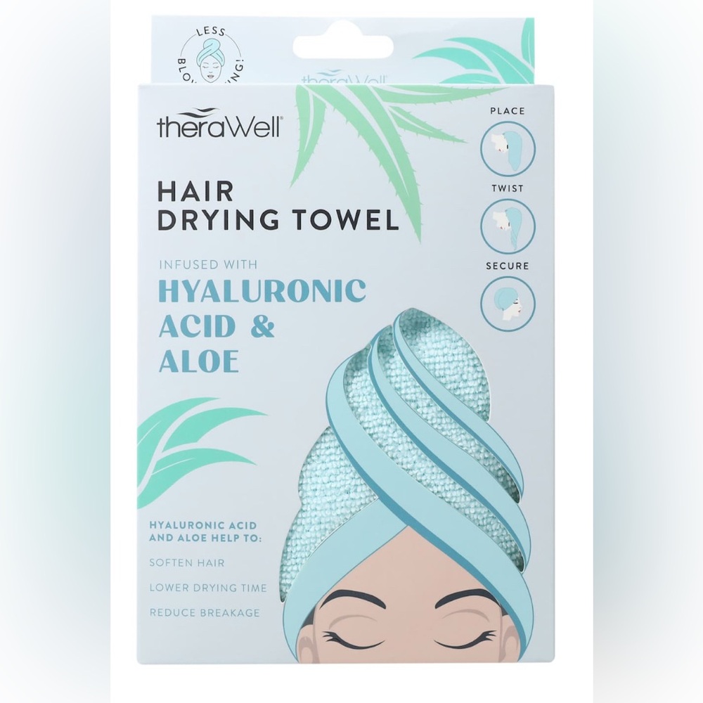Light Blue Hair Towel Wrap